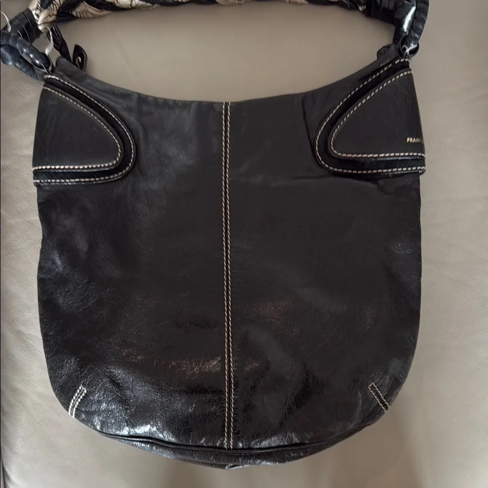 Francesco Biasia Italian Black Leather Women's Bag